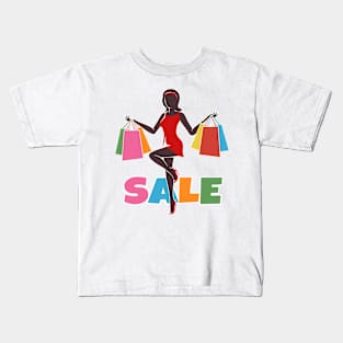 Shopping woman Kids T-Shirt